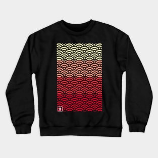 Retro Japanese Clouds Pattern RE:COLOR 21 Crewneck Sweatshirt